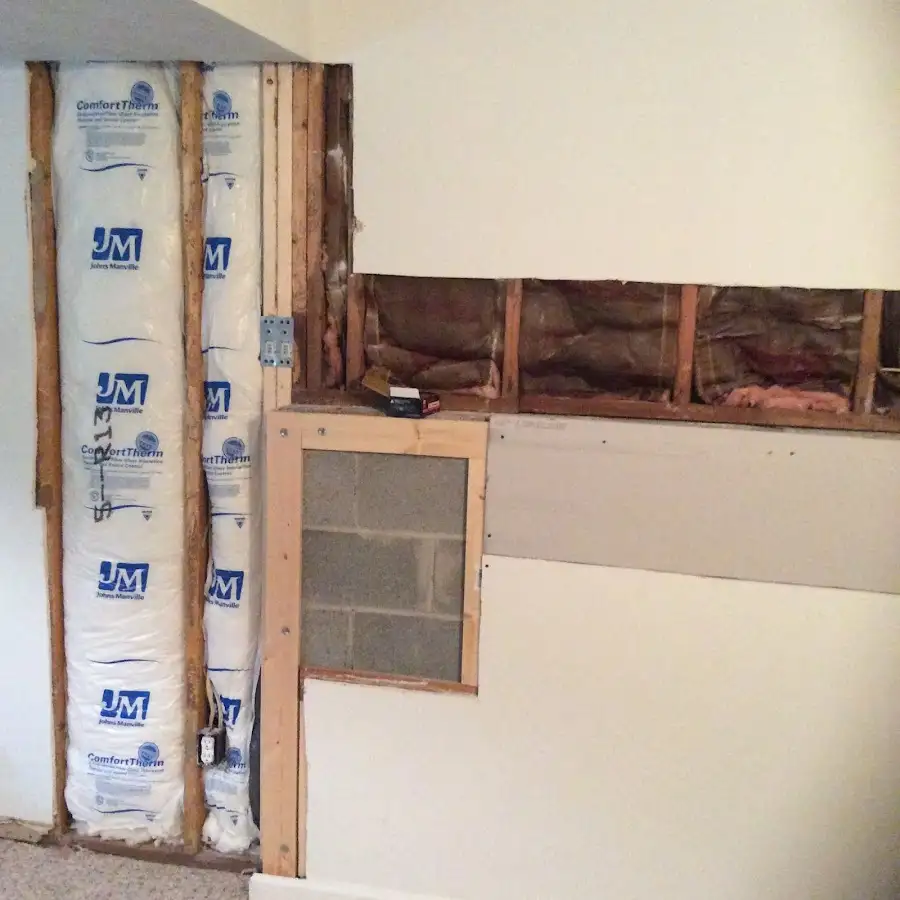Wall insulation replacement during Contents Cleaning & Restoration in Upper Uwchlan